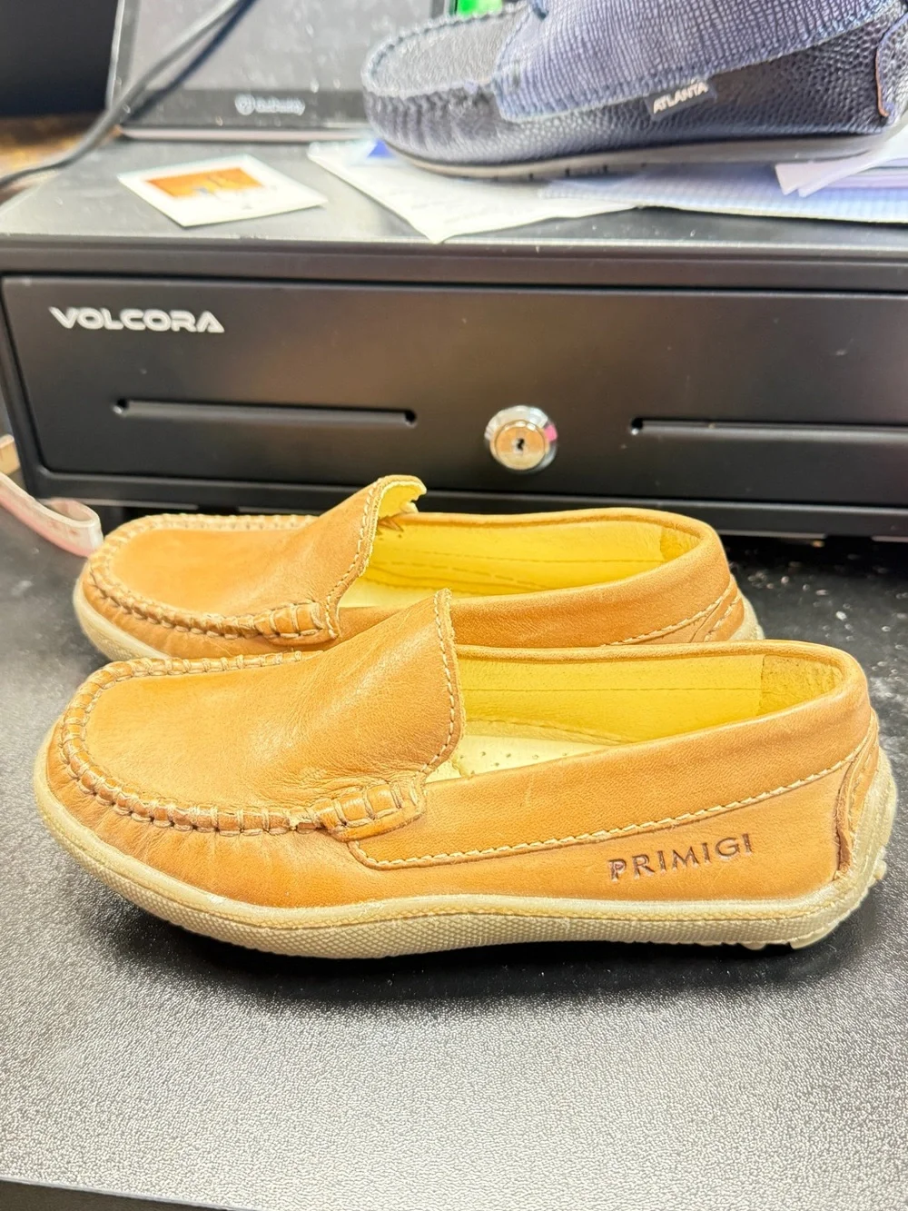 Primigi Tan Leather Slip-On Loafers for Men